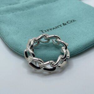Tiffany & Co. Sterling Silver Forge Link Ring Size 7